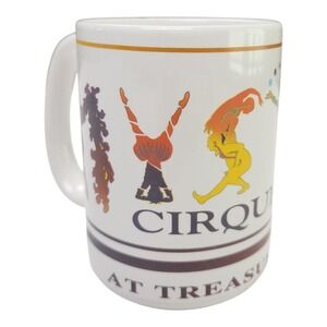 Vintage Cirque du Soleil MYSTÈRE Treasure‎ Island Souvenir Mug Vegas Memorabilia